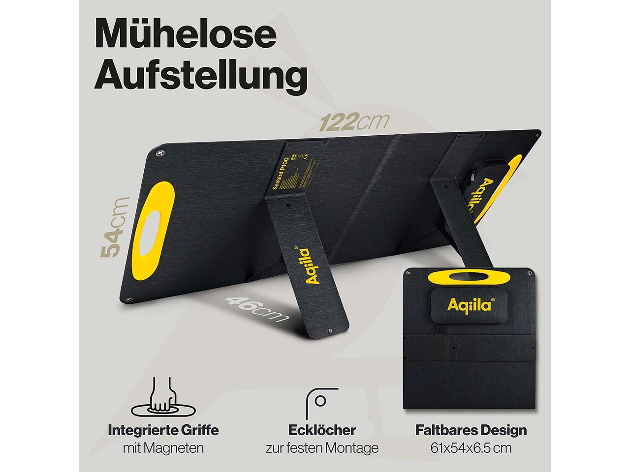 Aqiila tragbares Solarpanel "Sunbird P100" 100W