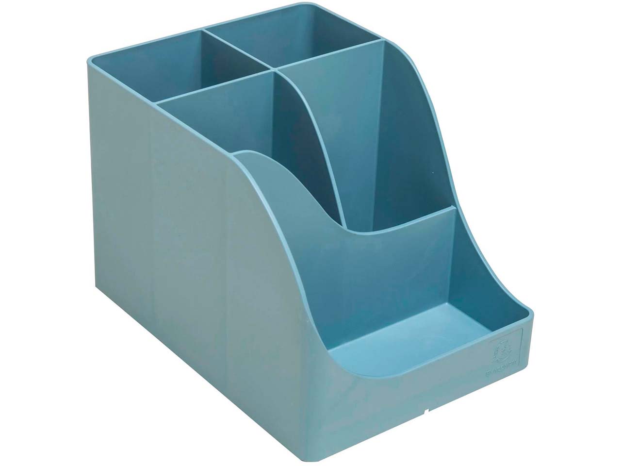 Exacompta Stifteköcher "Pen Wave AutentiK" 5 Fächer, blau-grau