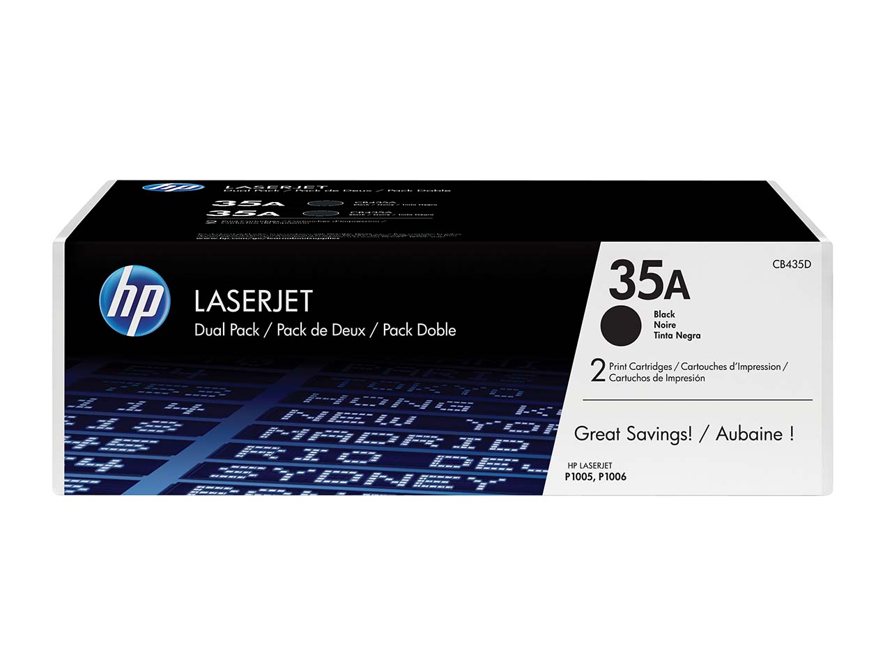 hp Twinpack Druckkassetten CB435AD, Nr. 35A schwarz