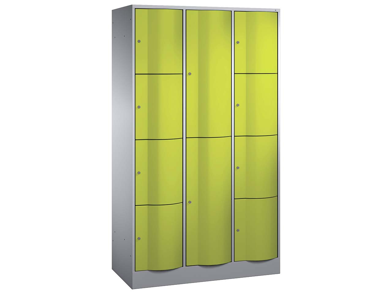 Kombi-Schließfachschrank lg/gr l+r, 4+2+4 Fächer