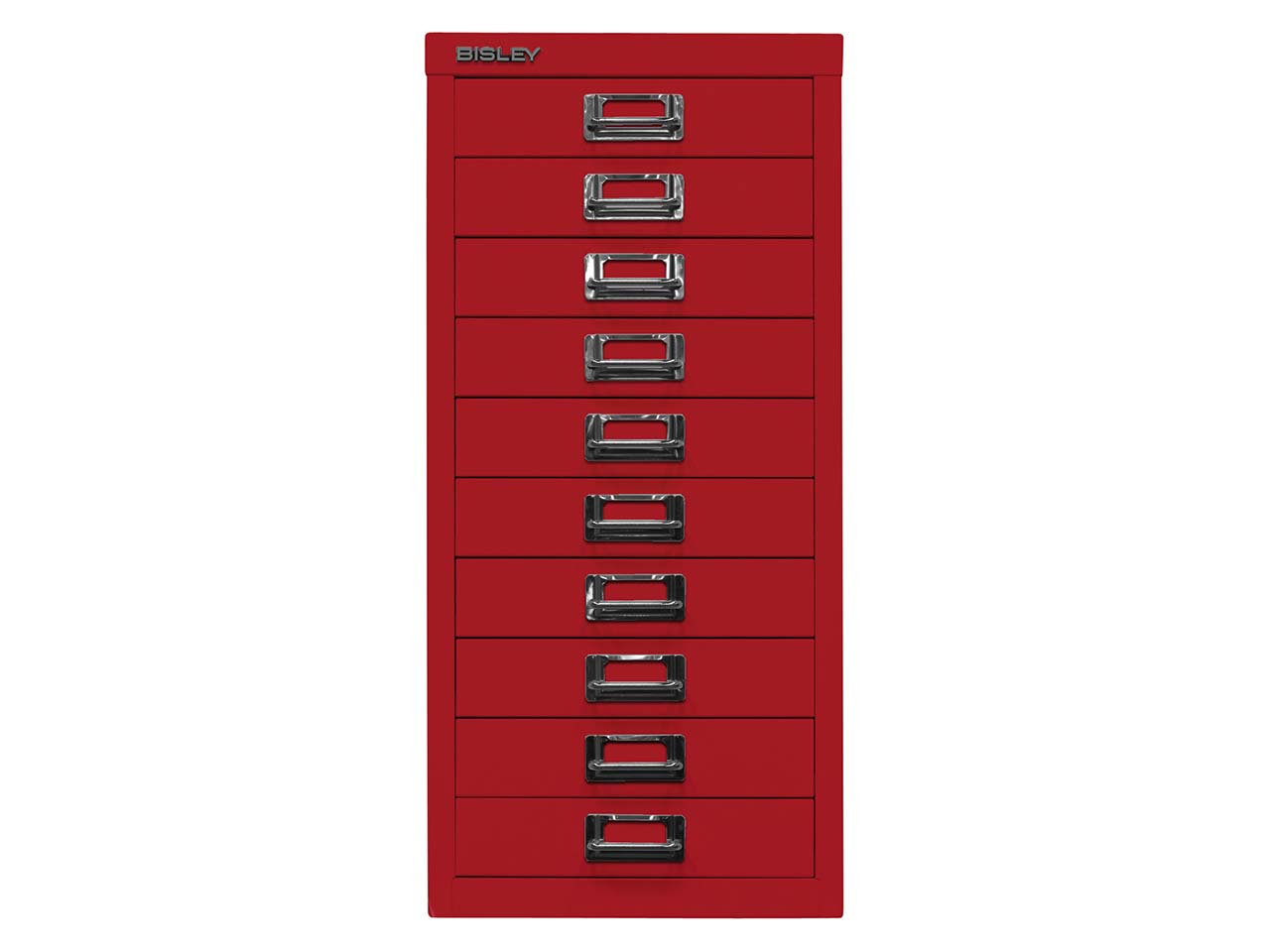 Schubladenschrank 10 Schübe, DIN A4 rot