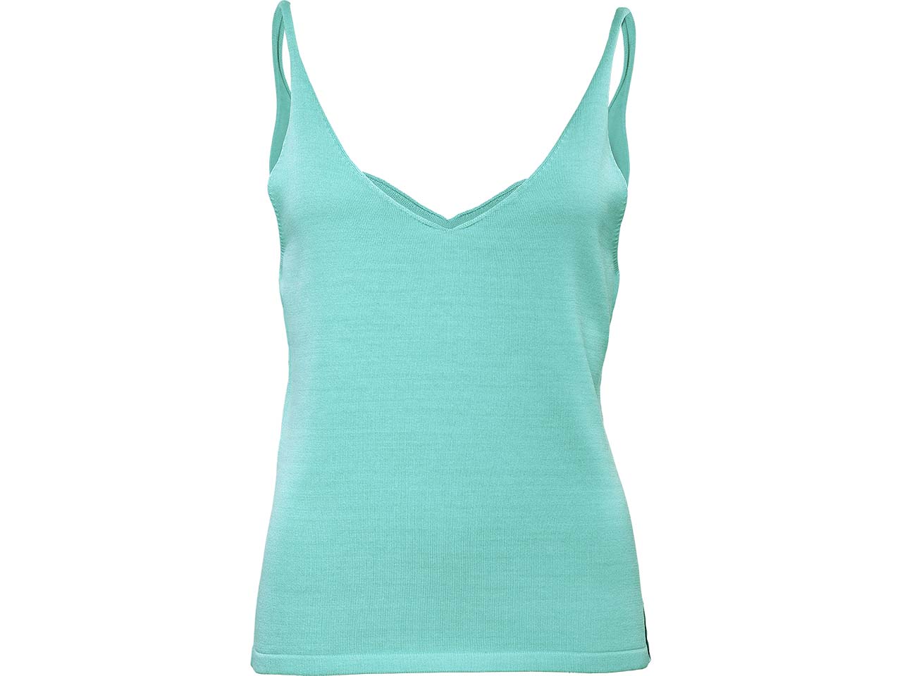 trueStory Bio-Damen-Stricktop 'FIANNA' mit V-Ausschnitt, light blue, Gr. L