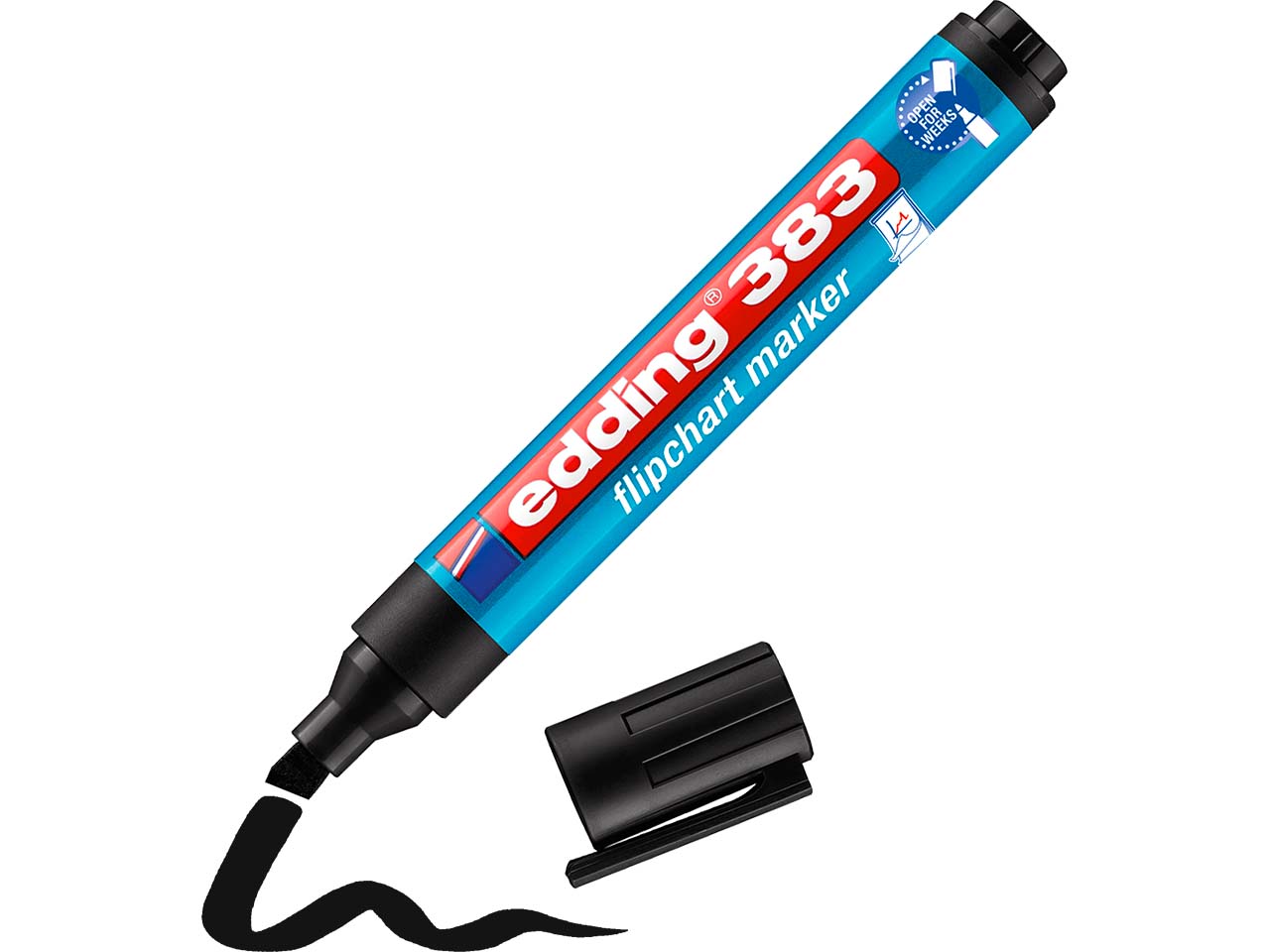 edding Flipchartmarker "383" Keilspitze, schwarz