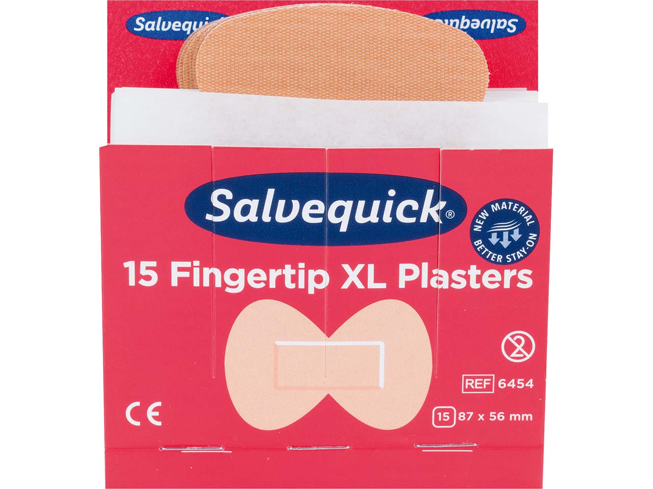 Salvequick Fingerkuppenpflaster "REF 6454" 15 Stk., elastisch 8,3 x 5,7 cm