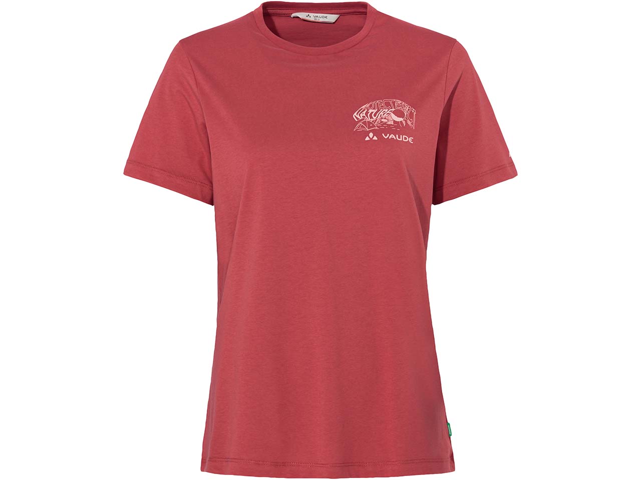 VAUDE Damen-T-Shirt "Spirit II" mit Rückenaufdruck, brick, Gr. 36