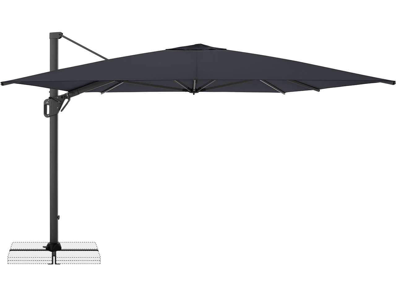 doppler Pendelschirm "LIFE" 300 x 400 cm, anthrazit