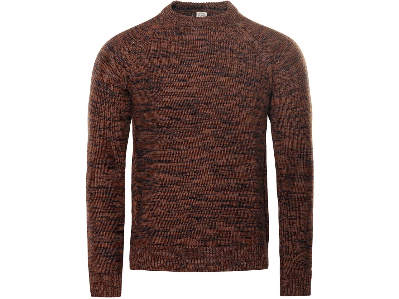 Living Crafts Bio-Herren-Strickpullover "SYRELL", burnt henna, Gr. XL
