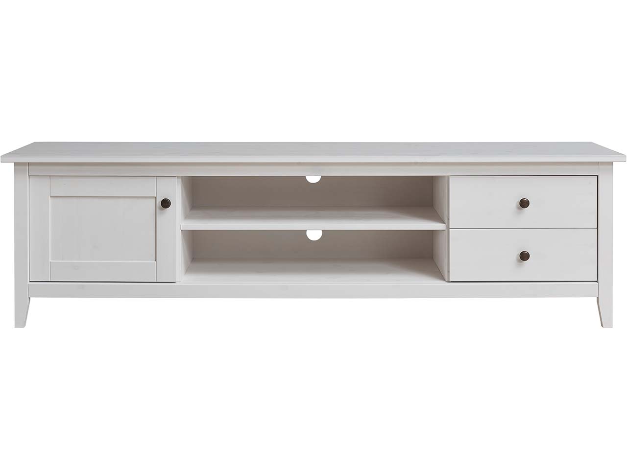 TV-Board "Solvita" groß B 180 x T 40 x H 51 cm, Kiefer weiß