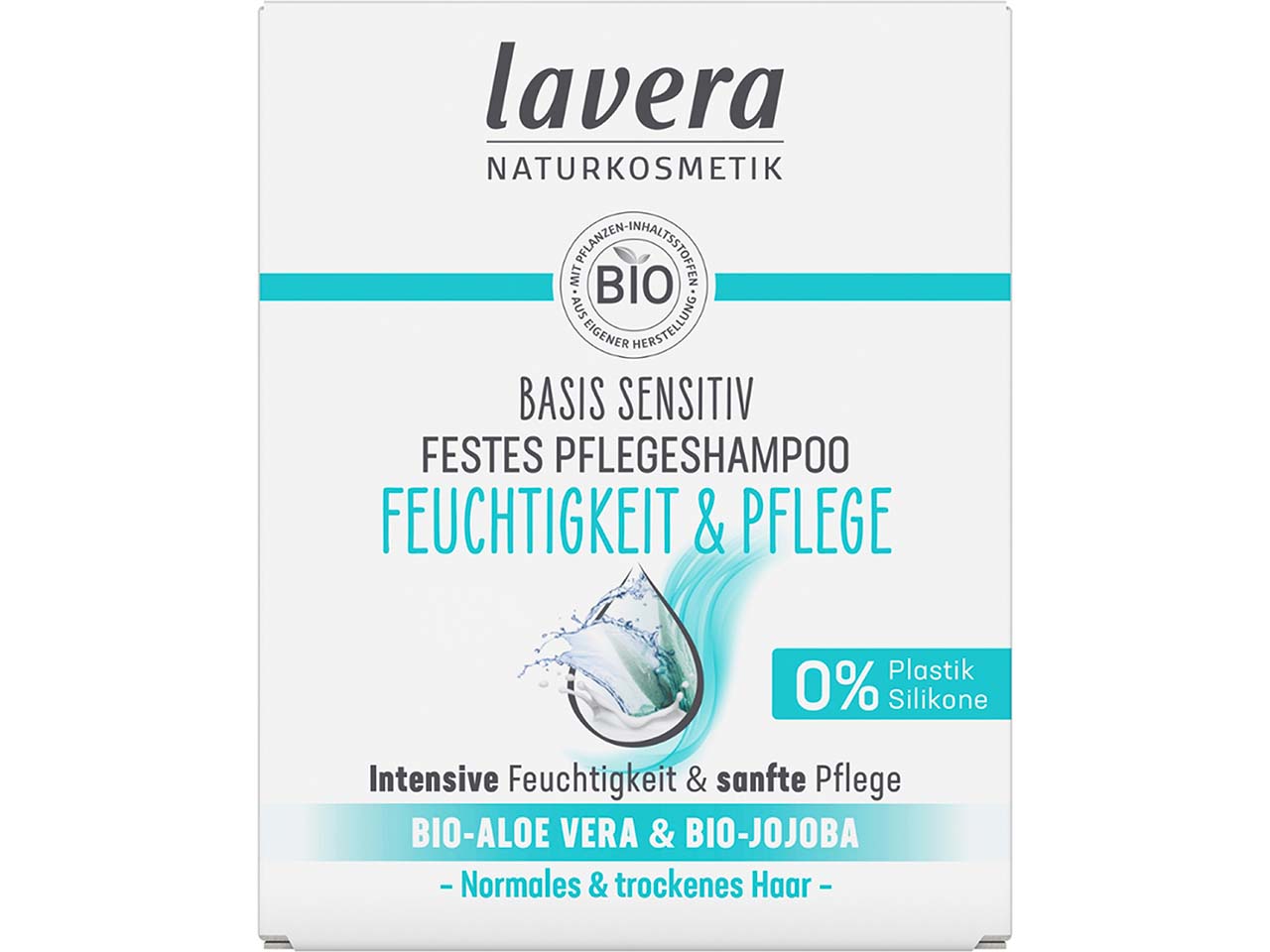 lavera Festes Bio-Pflegeshampoo "Feuchtigkeit & Pflege" basis sensitiv, 50 g