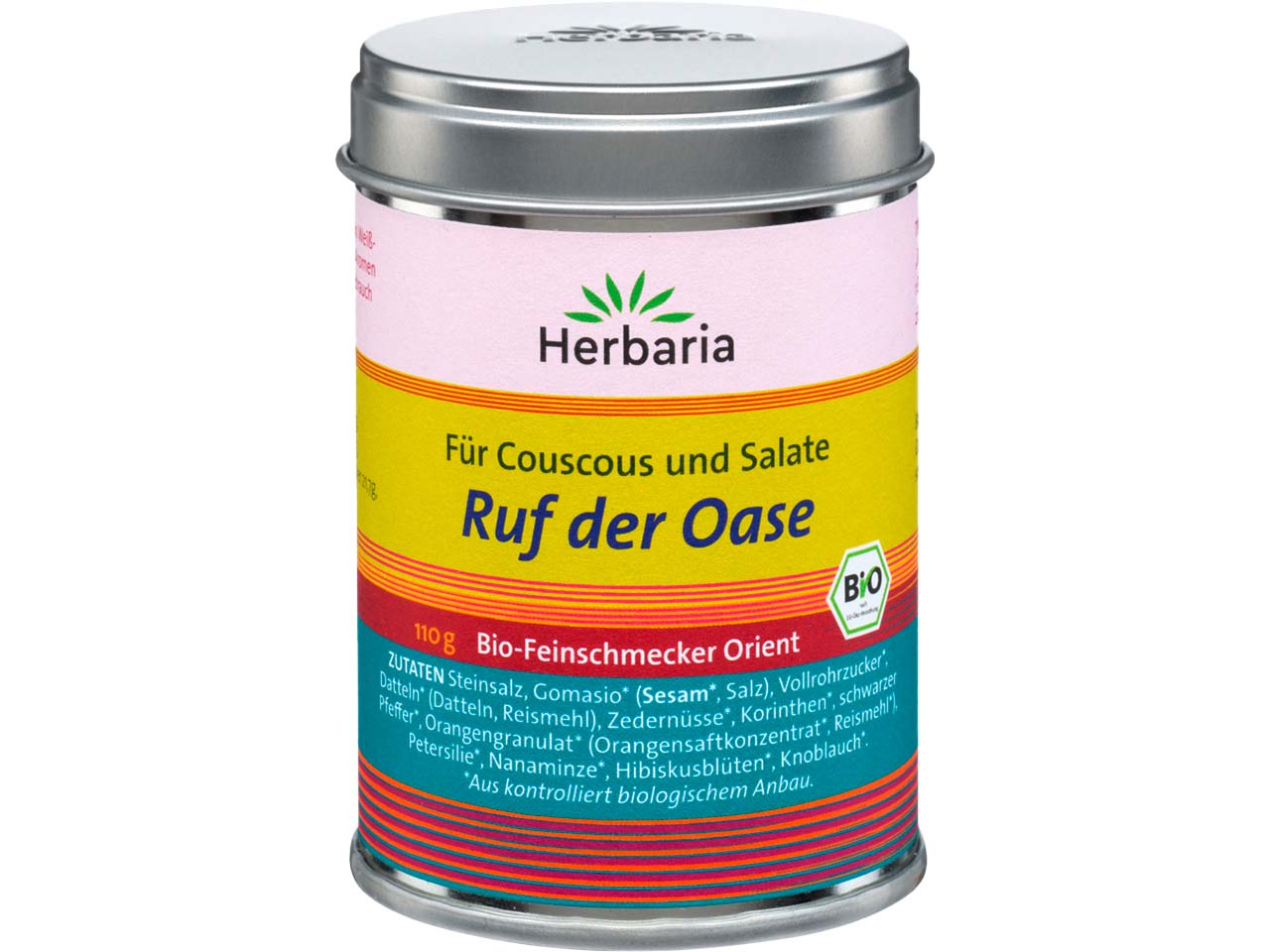 Herbaria Bio-Gewürzmischung 'Ruf der Oase' für Couscous und Salate, 110 g