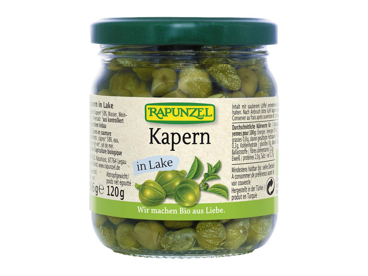 RAPUNZEL Bio-Kapern, 206 g