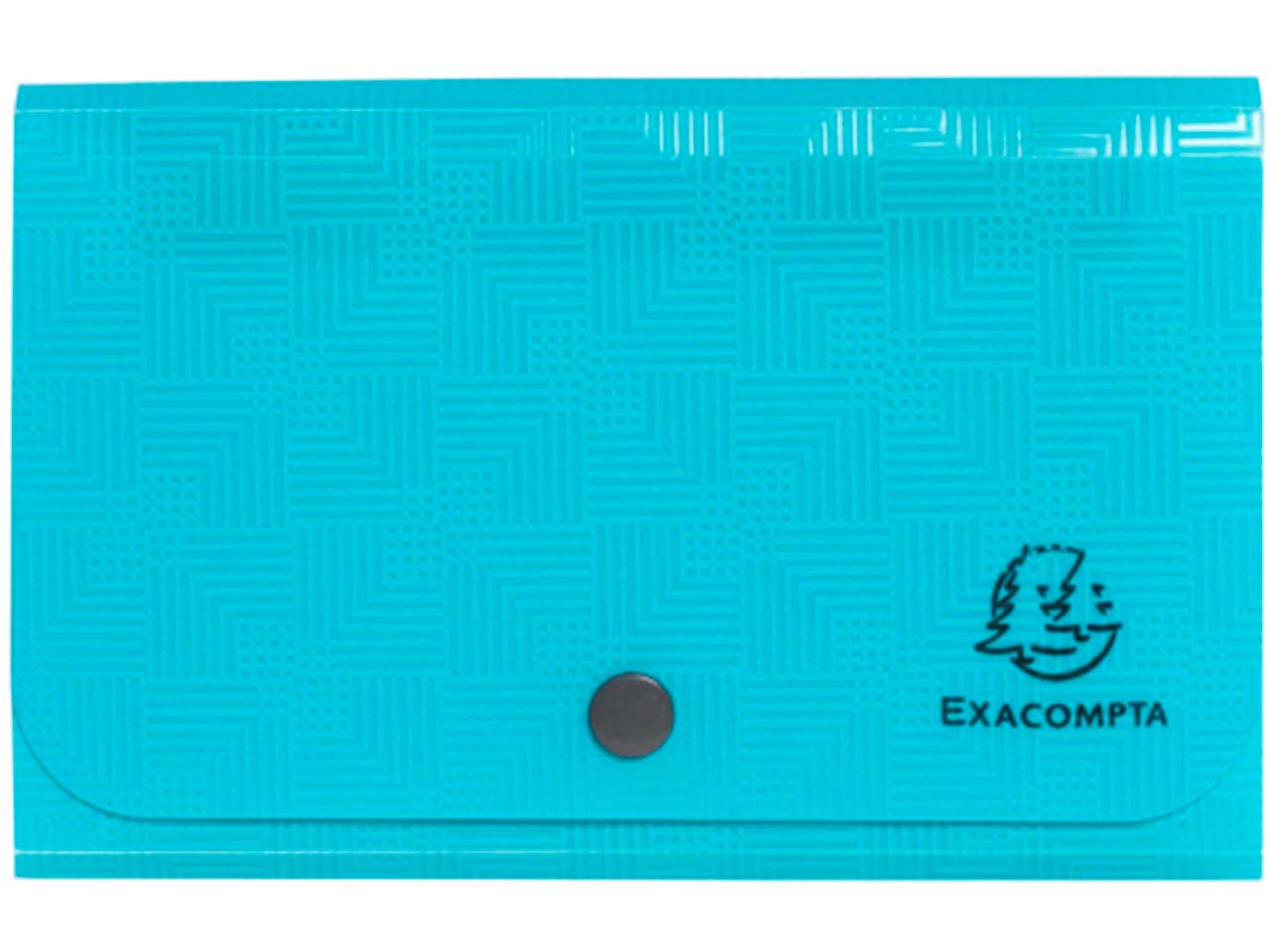 Exacompta Fächermappe 11 x 18 cm "Pop'N Co" 6 Fächer, Recycling-PP, DIN A6, cyan