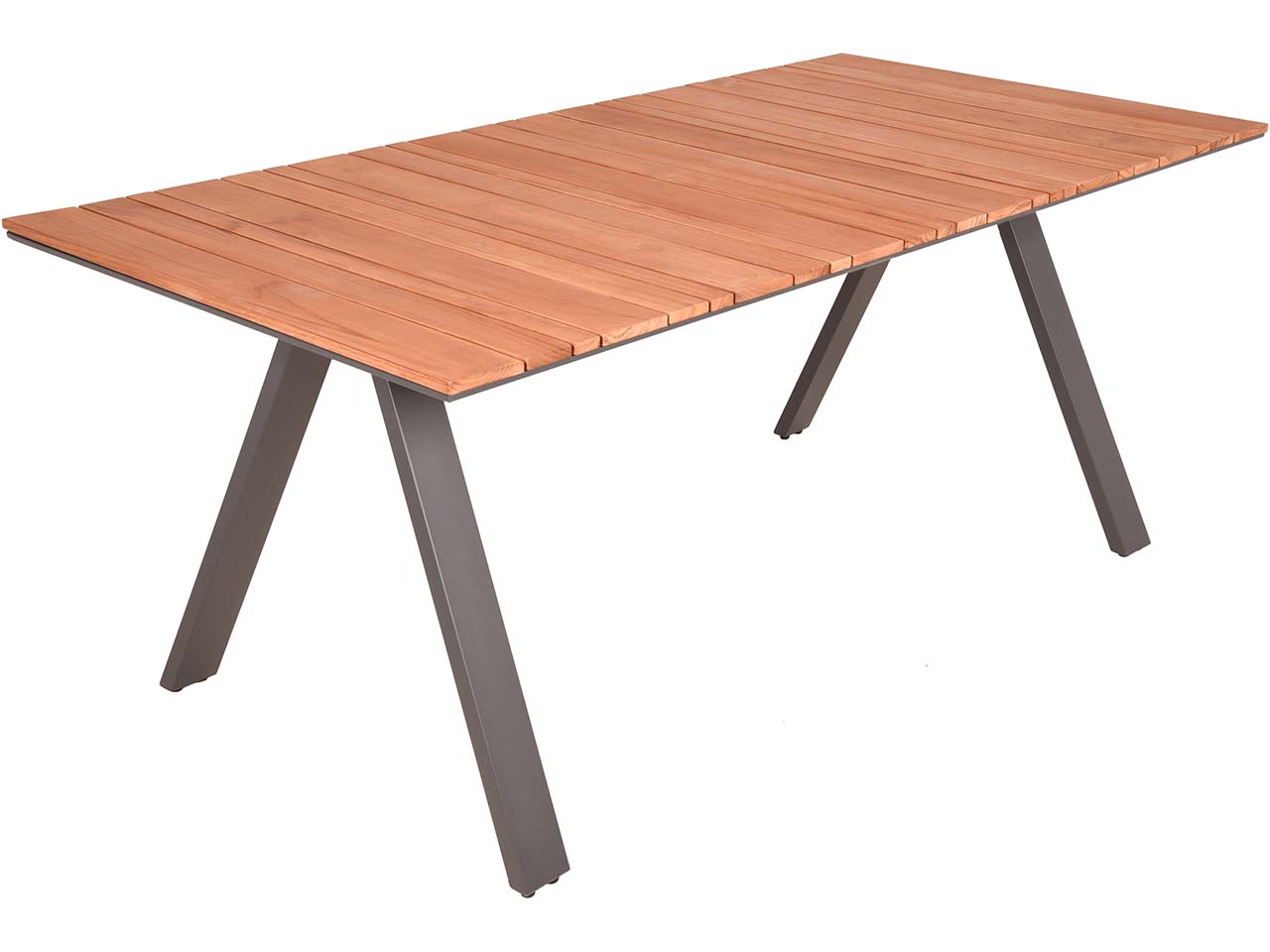 Gartentisch "DAVINA" H 180 x T 90 x H 74 cm Teak, Alu anthrazit