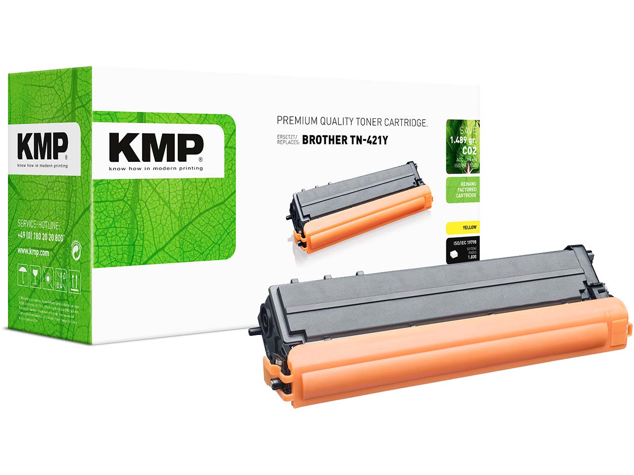 KMP Toner ersetzt Brother TN-421Y gelb