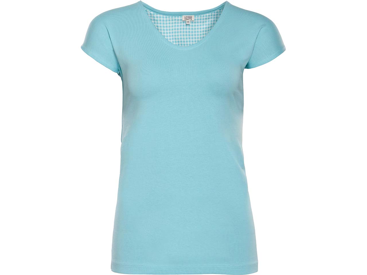 Living Crafts Bio-Damen-Schlafshirt "OKELANI" mit kurzen Ärmeln, lagoon, Gr. S