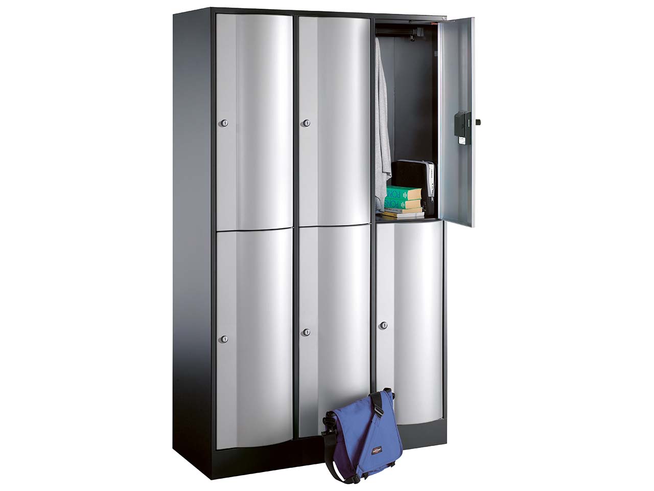 Schließfachschrank 3 Türme an/si 2er