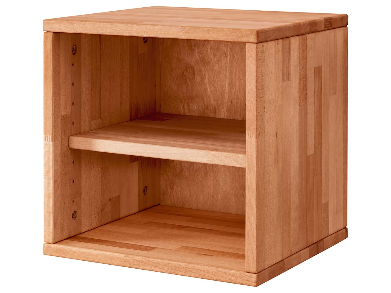 TPT Regalwürfel "BuxingHome" mit Einlegeboden, Kernbuche massiv, B 38 x T 35 x H 38 cm