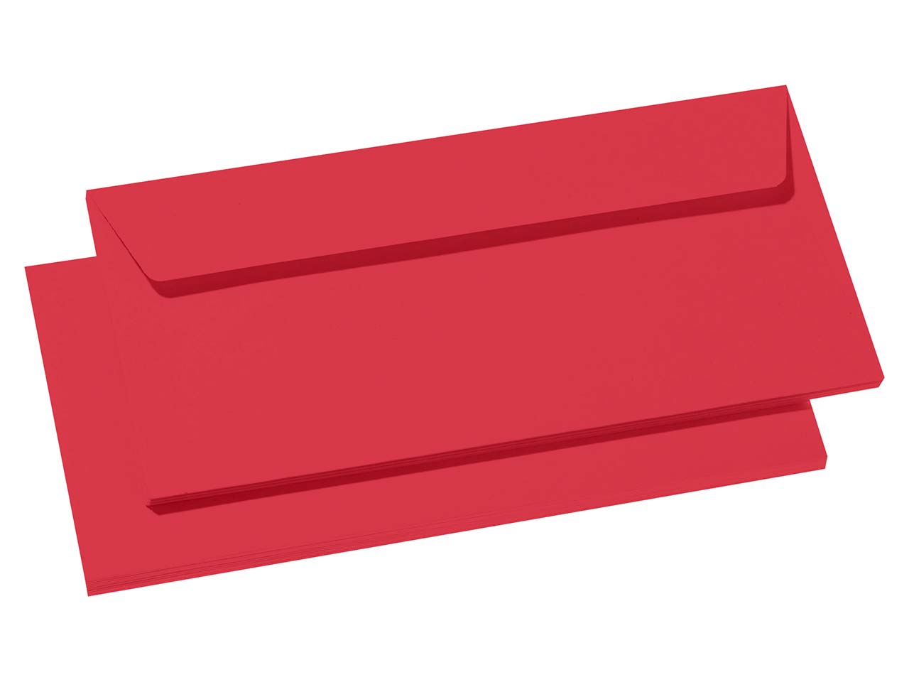 20 Clairefontaine Briefumschläge 'Pollen' DL, Haftklebung, o. Fenster, 120 g/m² rot