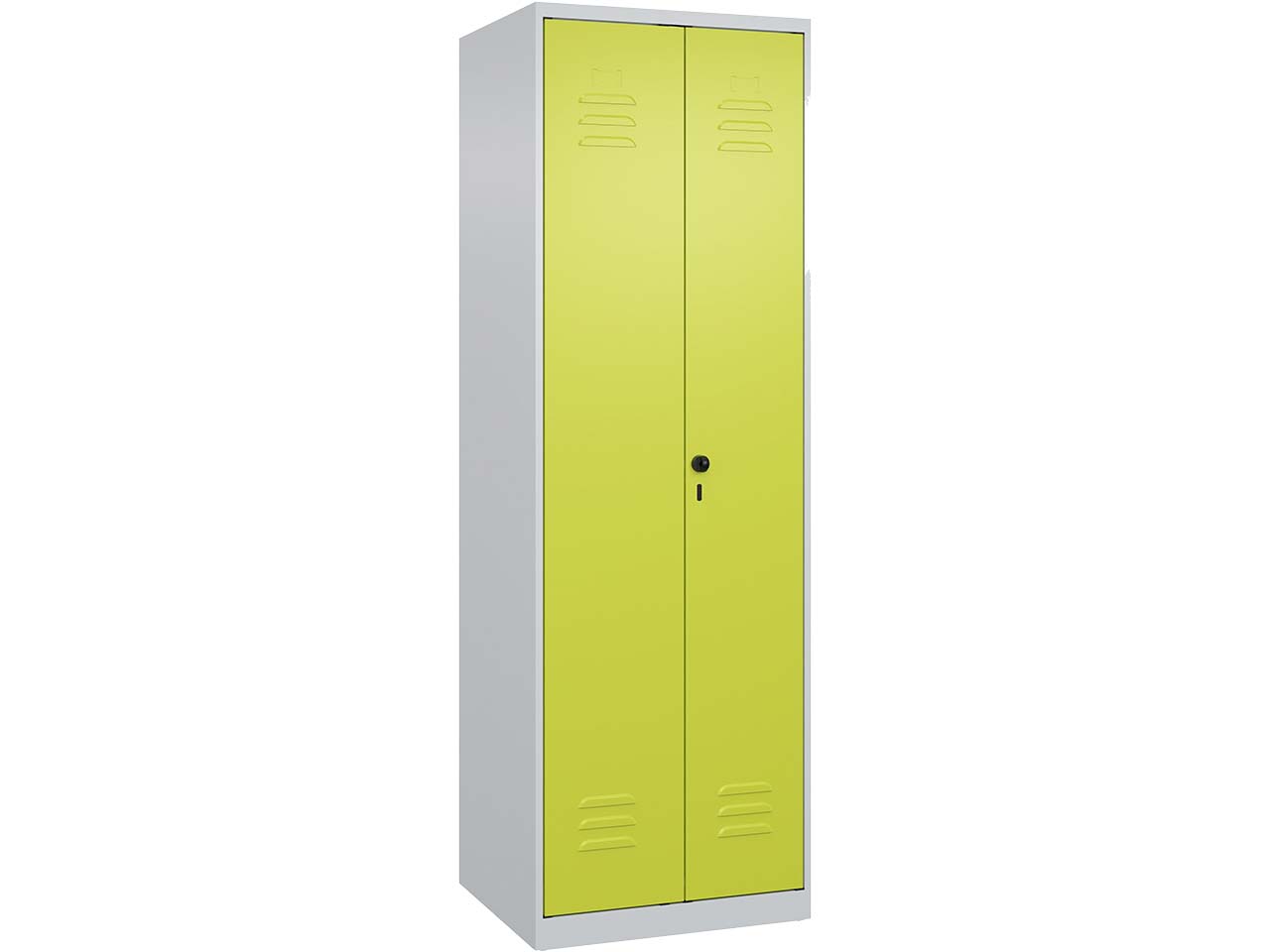 C+P PSA Doppel-Spind Classic PLUS, 2 Abteile, 1850x600x500mm, Lichtgrau/Clowngrün