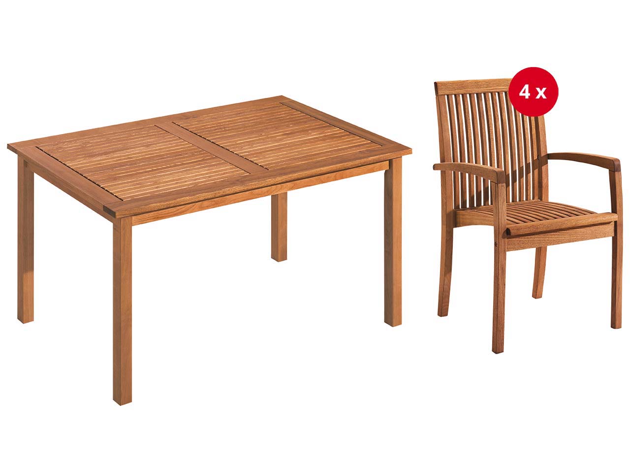 Gartenmöbel-Set 'Enya', 5-teilig, 4 Sessel, 1 Tisch