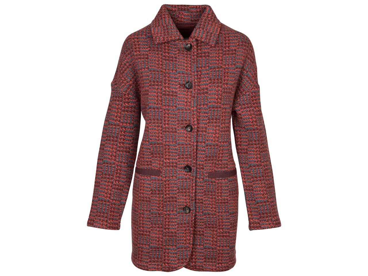 Madness Bio-Damen-Mantel mit Knöpfen, paprika, Gr. 38