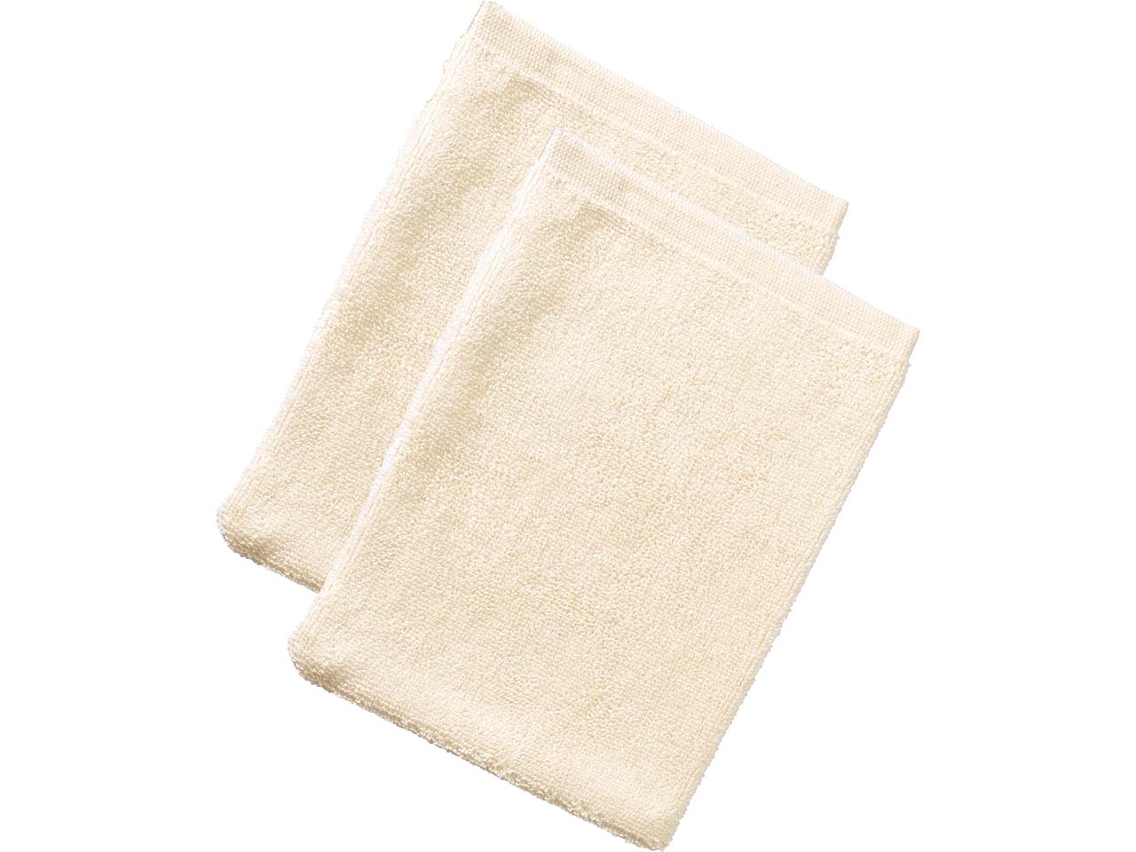 2er-Pack Living Crafts Bio-Waschhandschuh "ORLANDO" 22 x 16 cm, natural