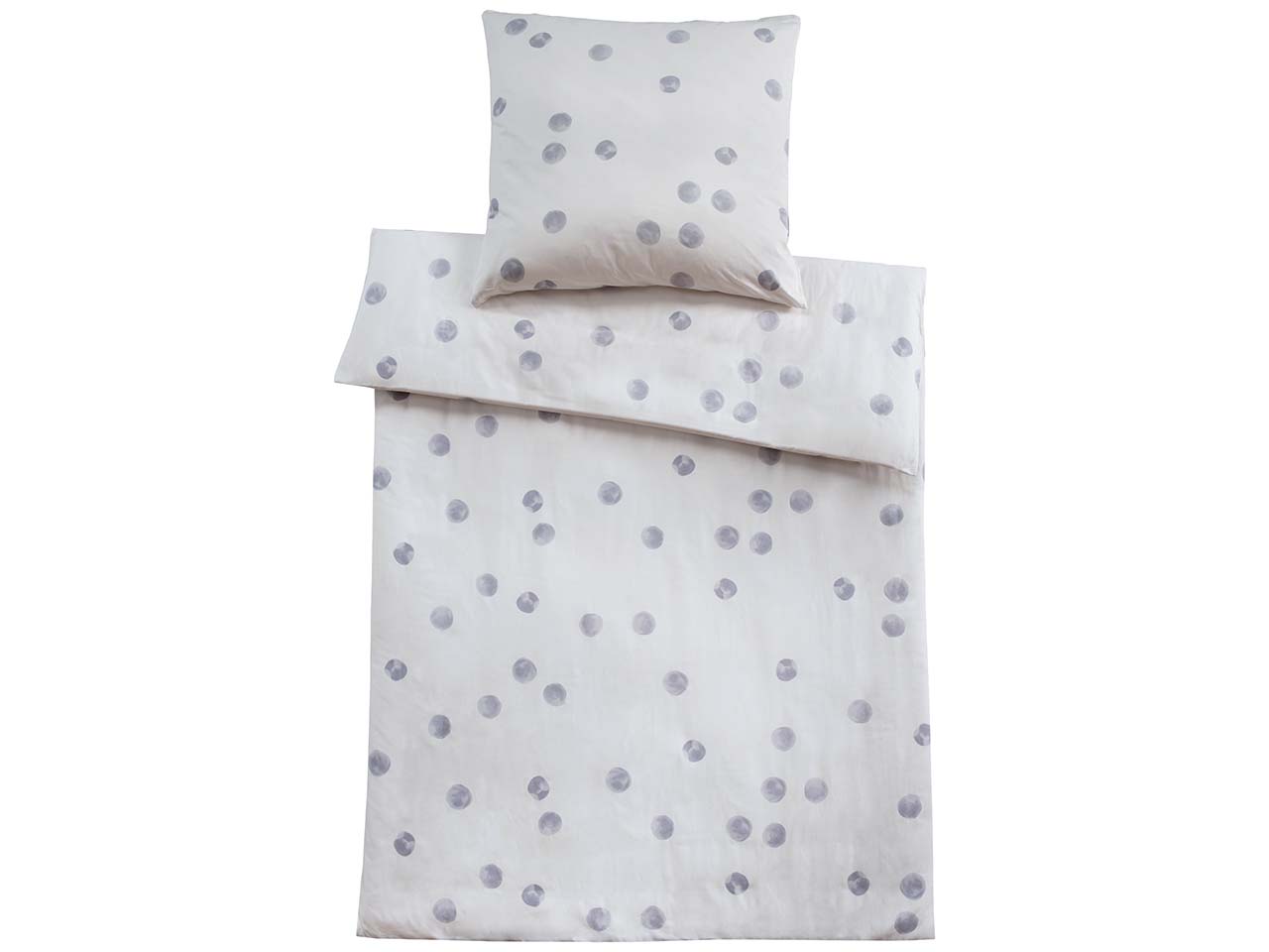 Cotonea Satin-Bettwäsche "Tupfen" aus Bio-Baumwolle 80 x 80/155 x 220 cm