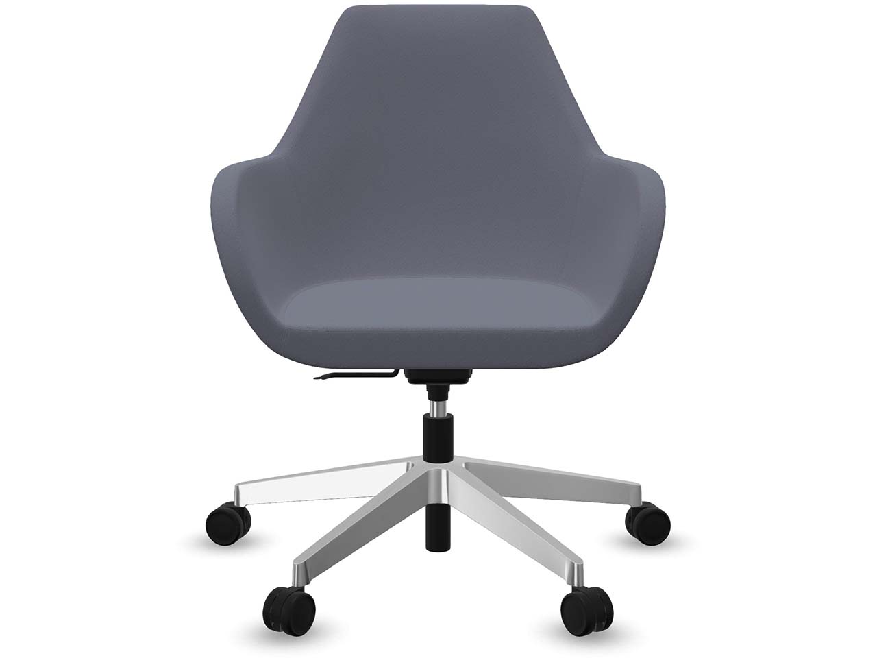 Profim Bürodrehstuhl "FAN" mit Wippmechanik und Fußkreuz, silber, Stoff: lavendel