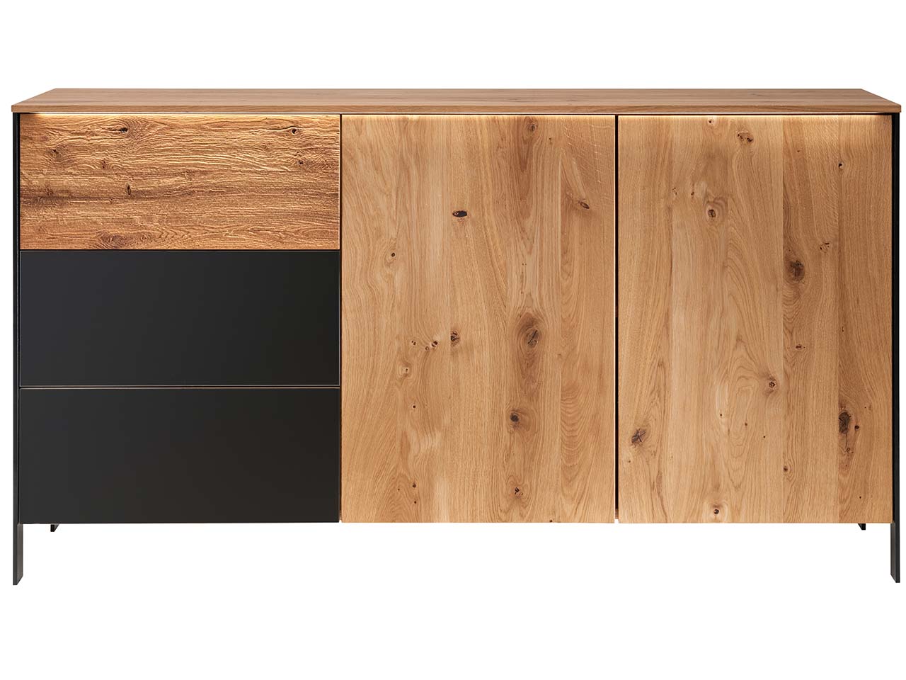 Forestales Kommode "Boston" 2 Türen, 3 Schubladen, Eiche