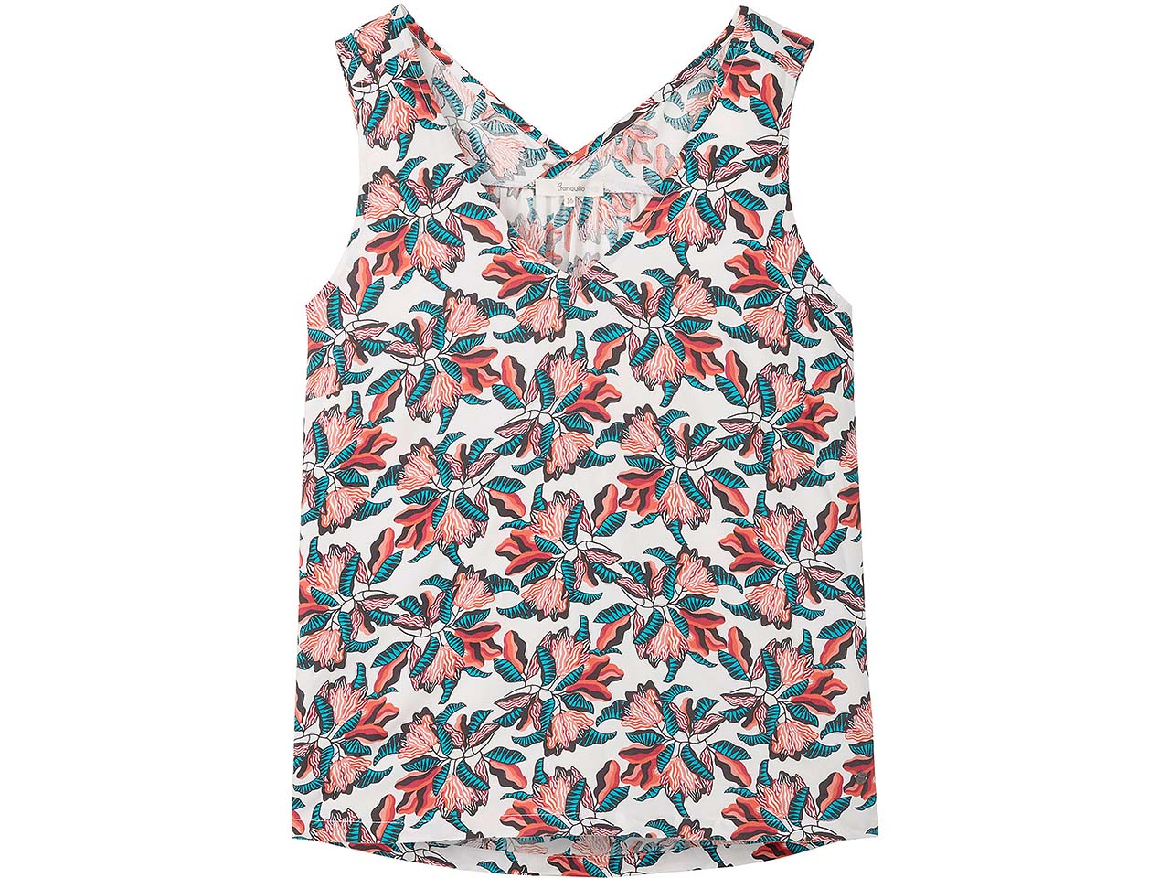 tranquillo Damen-Top mit V-Ausschnitt, cocoa, Gr. 36