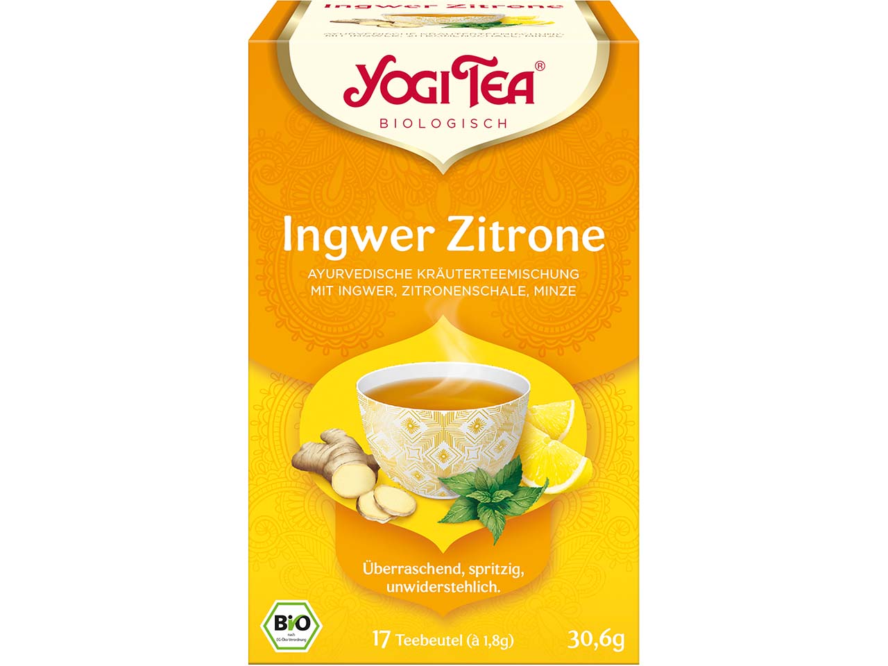 YOGI TEA Bio-Kräutertee "Ingwer Zitrone", 30,6 g