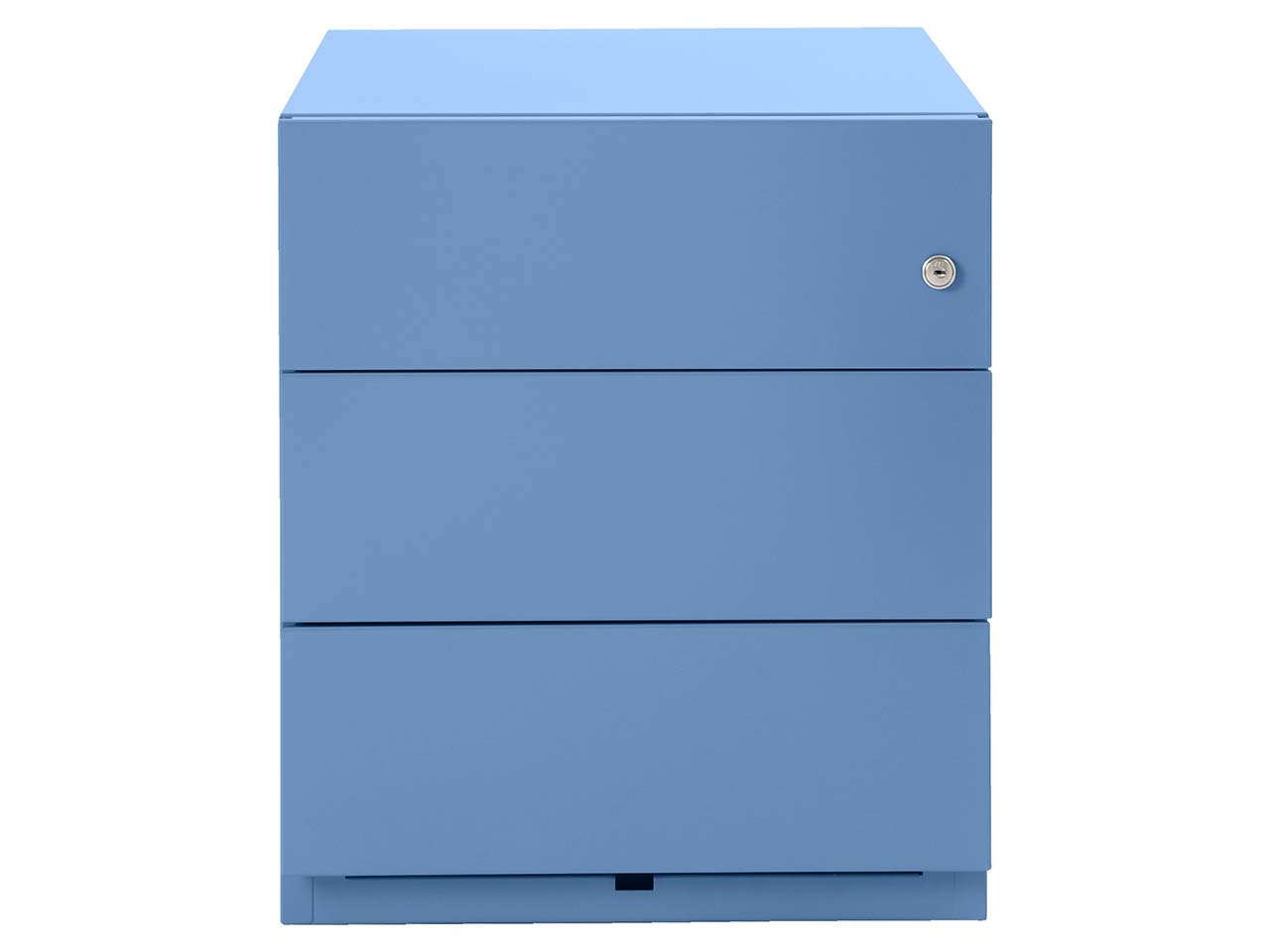 BISLEY Rollcontainer "Note" mit 3 Schubladen T 56,5 cm blau