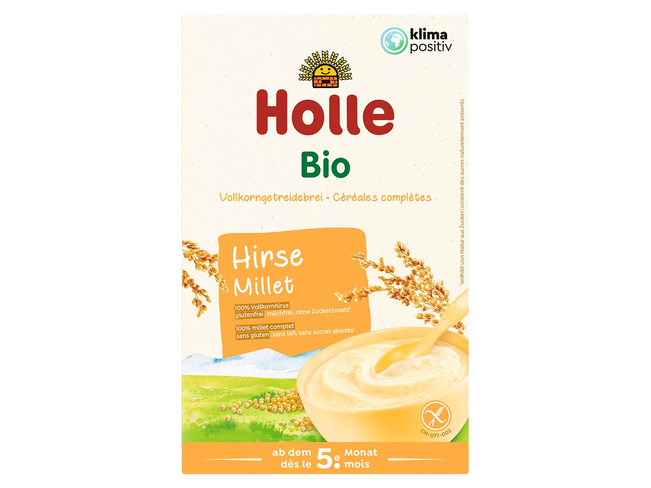 Holle Bio-Vollkorn-Getreidebrei Hirse, ab 5. Monat, 250 g