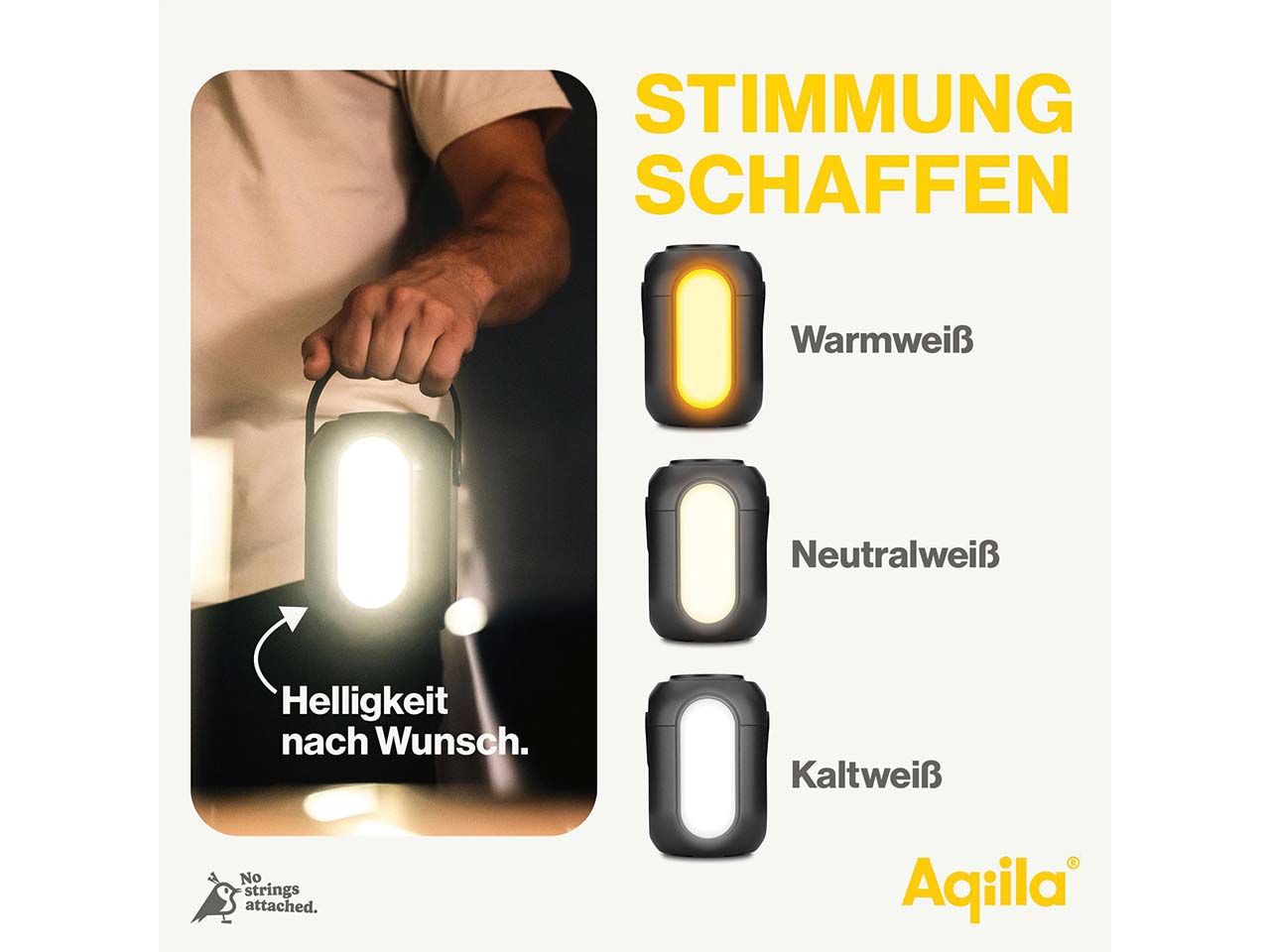 Aqiila 3 in 1 Lampe, Powerstation, Induktionsladegerät "Powerbird S140"