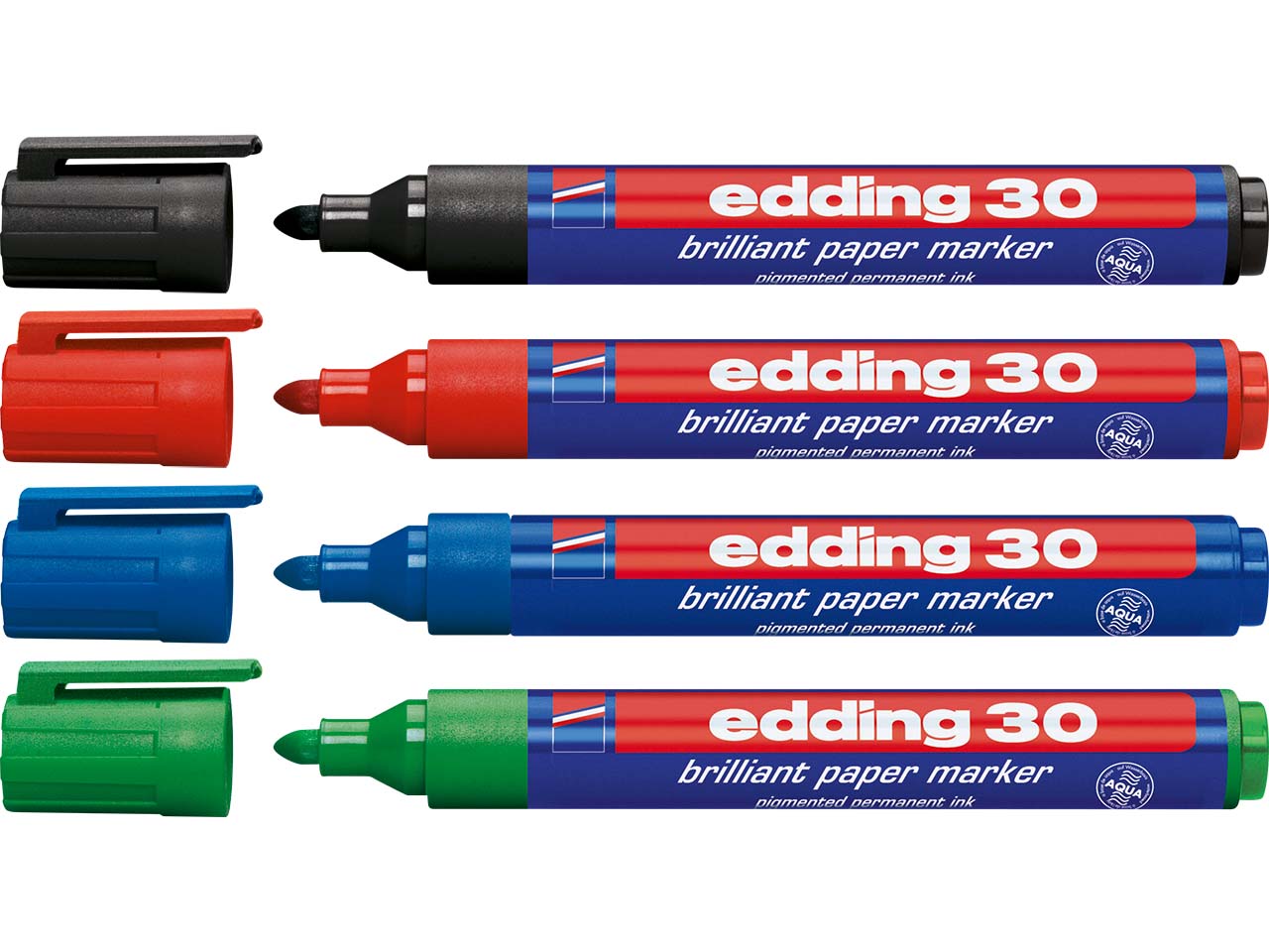 4 edding Pigmentmarker "30" farbsortierte Farben