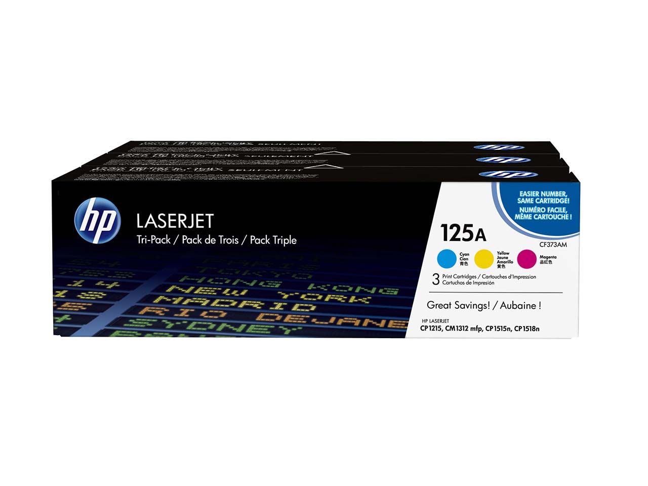 hp 3er Set Druckkassetten CF373AM cyan, magenta, gelb