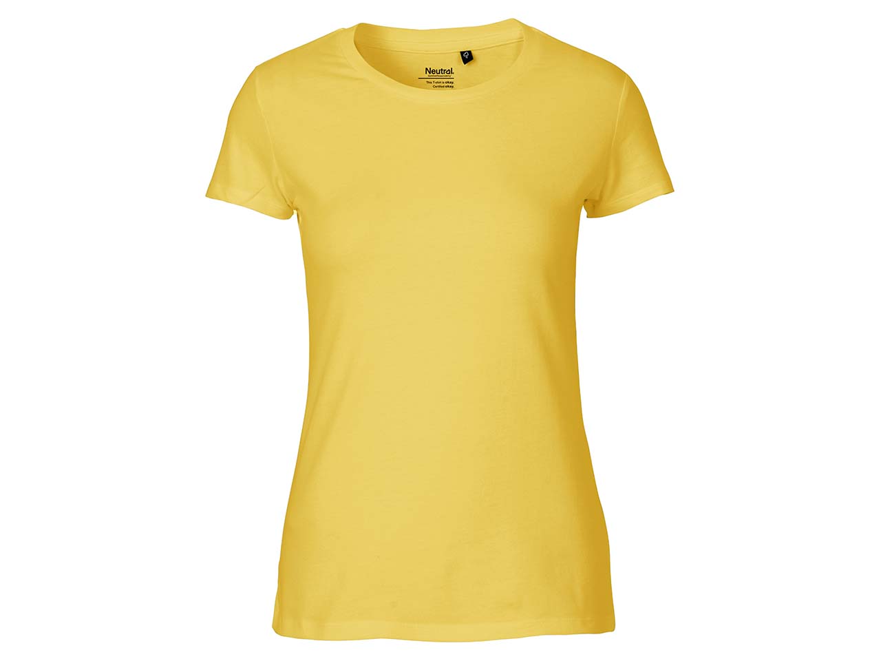 Neutral Bio-Damen-T-Shirt mit Rundhalsausschnitt, yellow, Gr. M