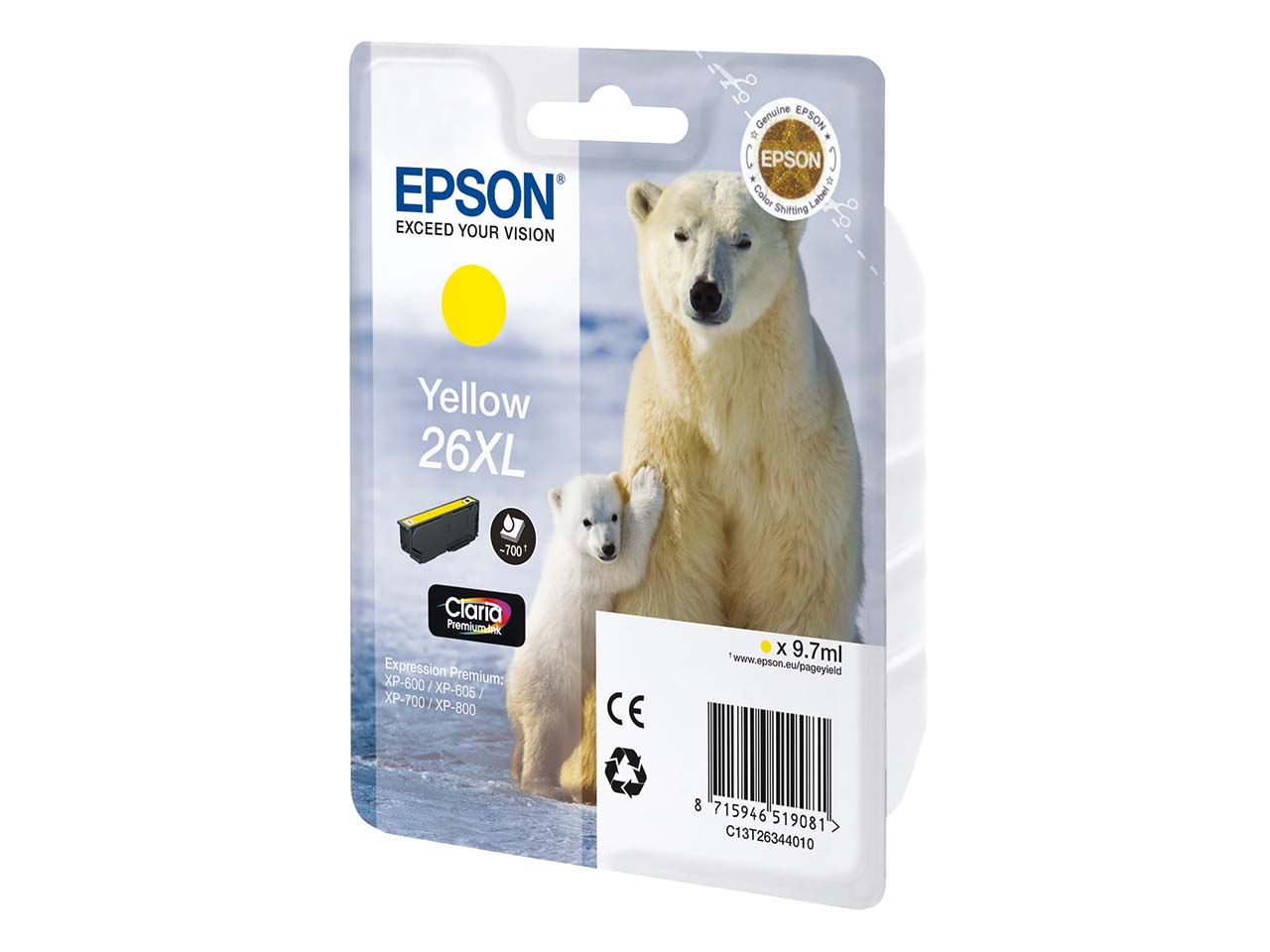 Epson Tintenpatrone 26 XL gelb