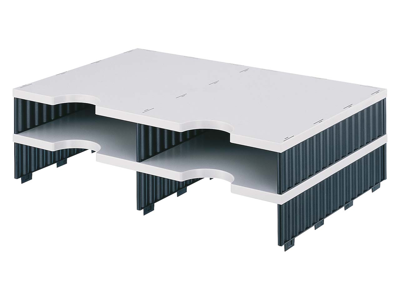 styrodoc Aufbaueinheit 2er sw. 4 Fächer