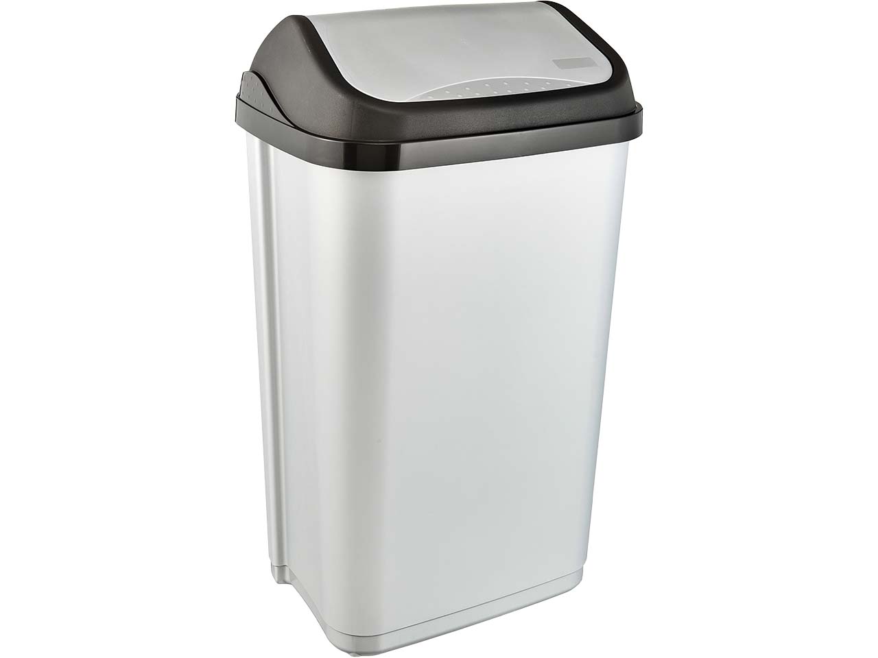 keeeper Abfalleimer "Swantje" mit Schwingdeckel, 50 l, silber