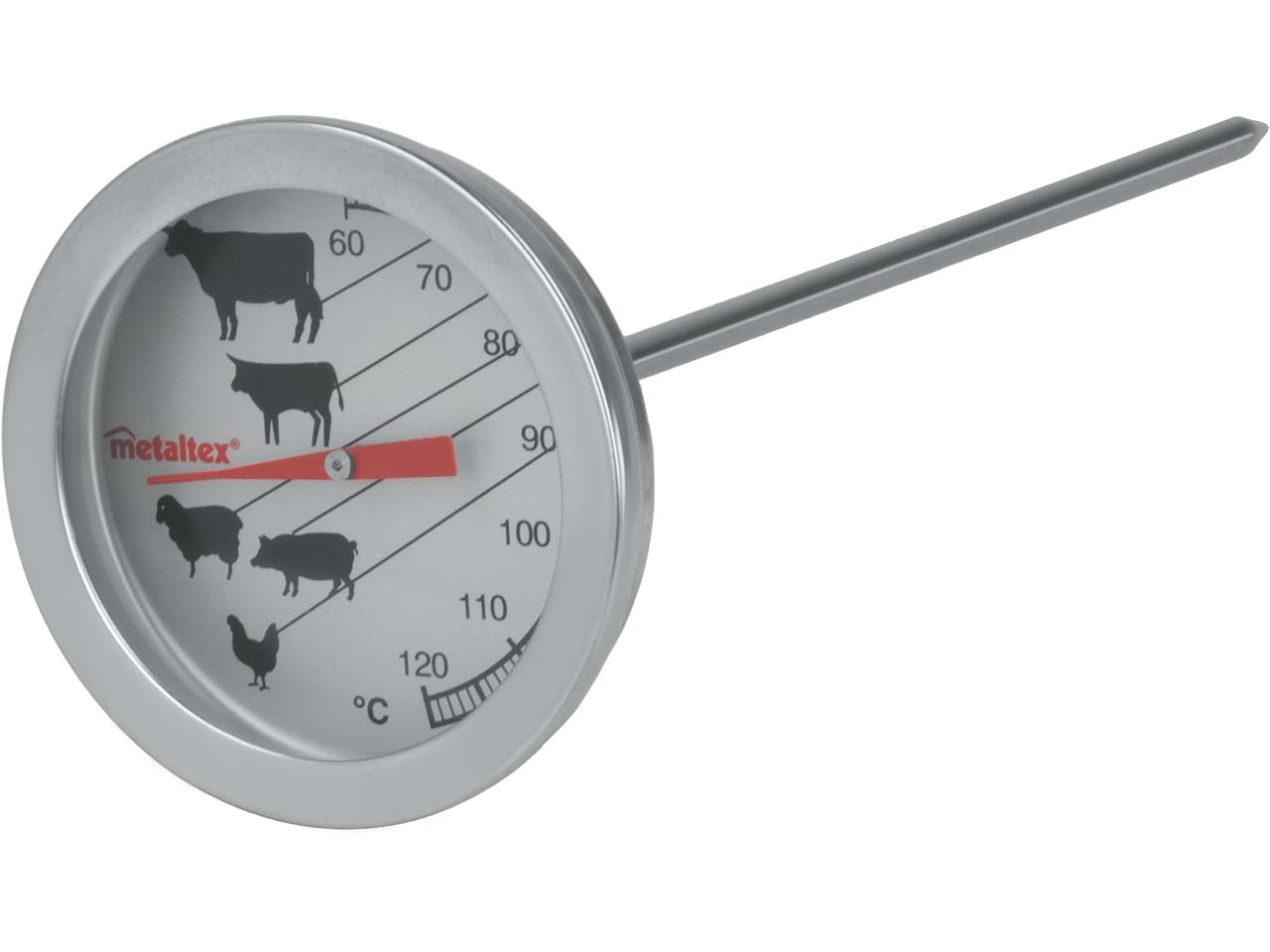 Metaltex Braten- & Grillthermometer aus Edelstahl