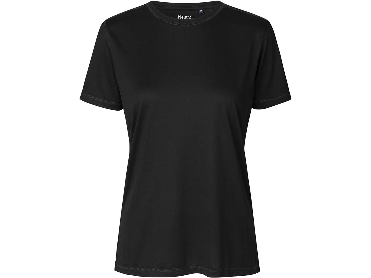 Neutral Damen-Sport-T-Shirt aus recyceltem Polyester, black, Gr. S