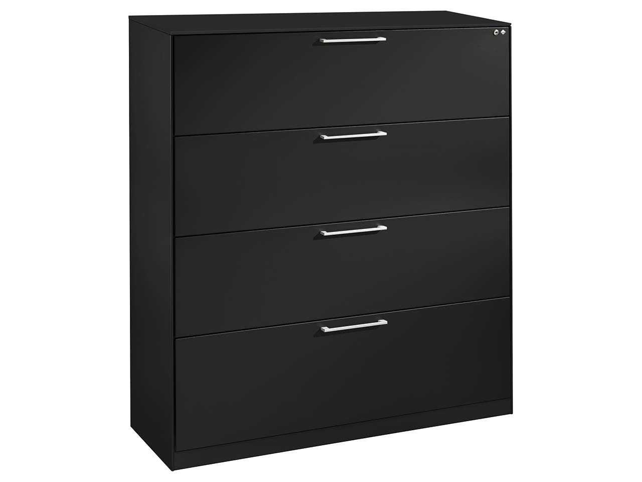 Hängeregistraturschrank "CONTACT", Höhe 131 cm  (BxT) 120 x 43,5, schwarz