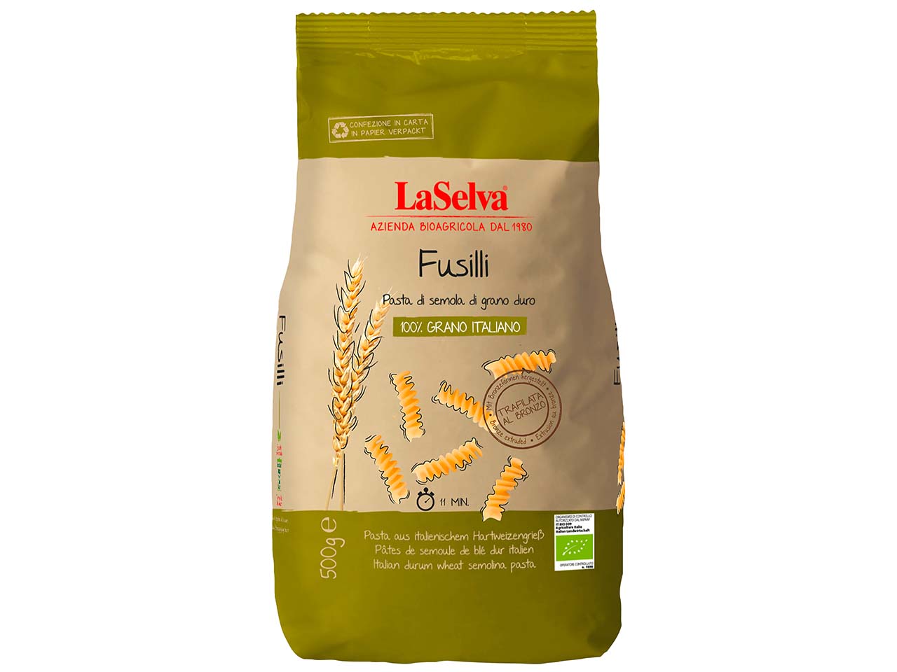 LaSelva Bio-Hartweizen-Fusilli, 500 g