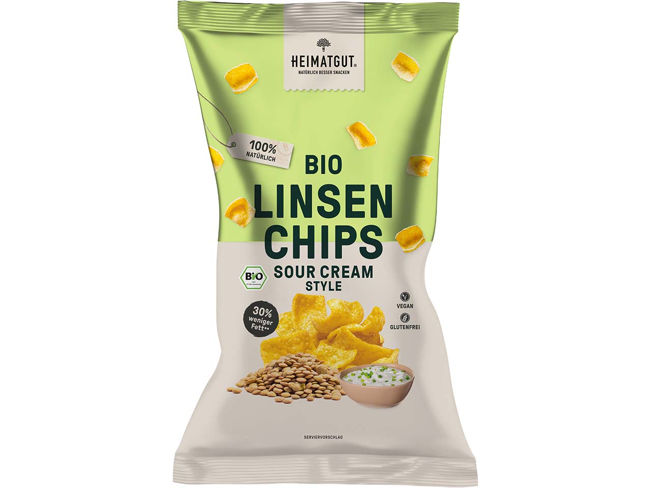 HEIMATGUT Bio-Linsenchips "Sour Cream" 75 g