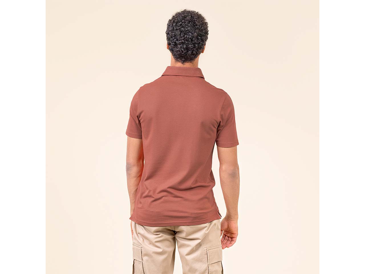Living Crafts Bio-Herren-Polo-Shirt 'TIRMON', flame, Gr. M