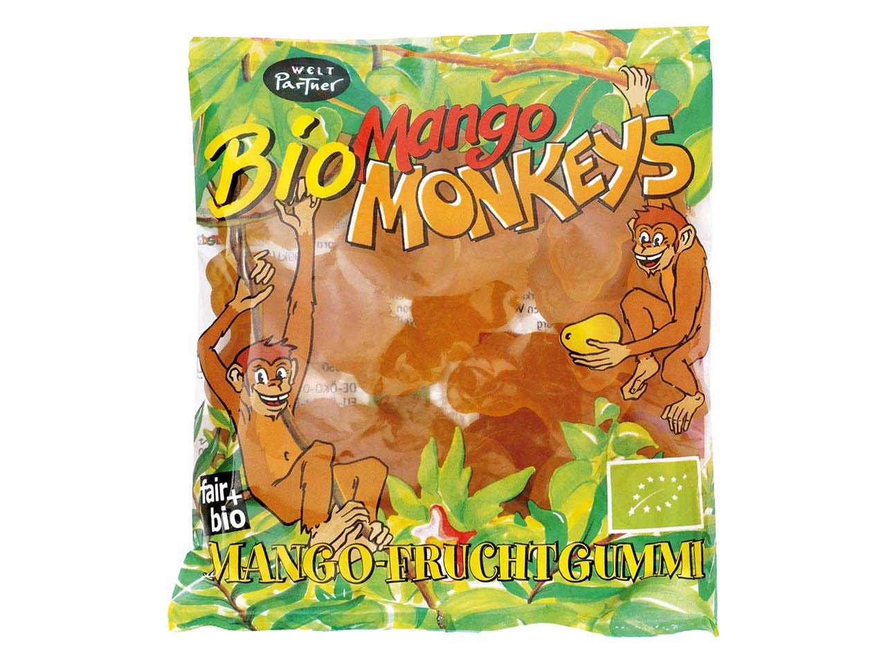 WeltPartner Bio-Fruchtgummi "Mango Monkeys" 100 g