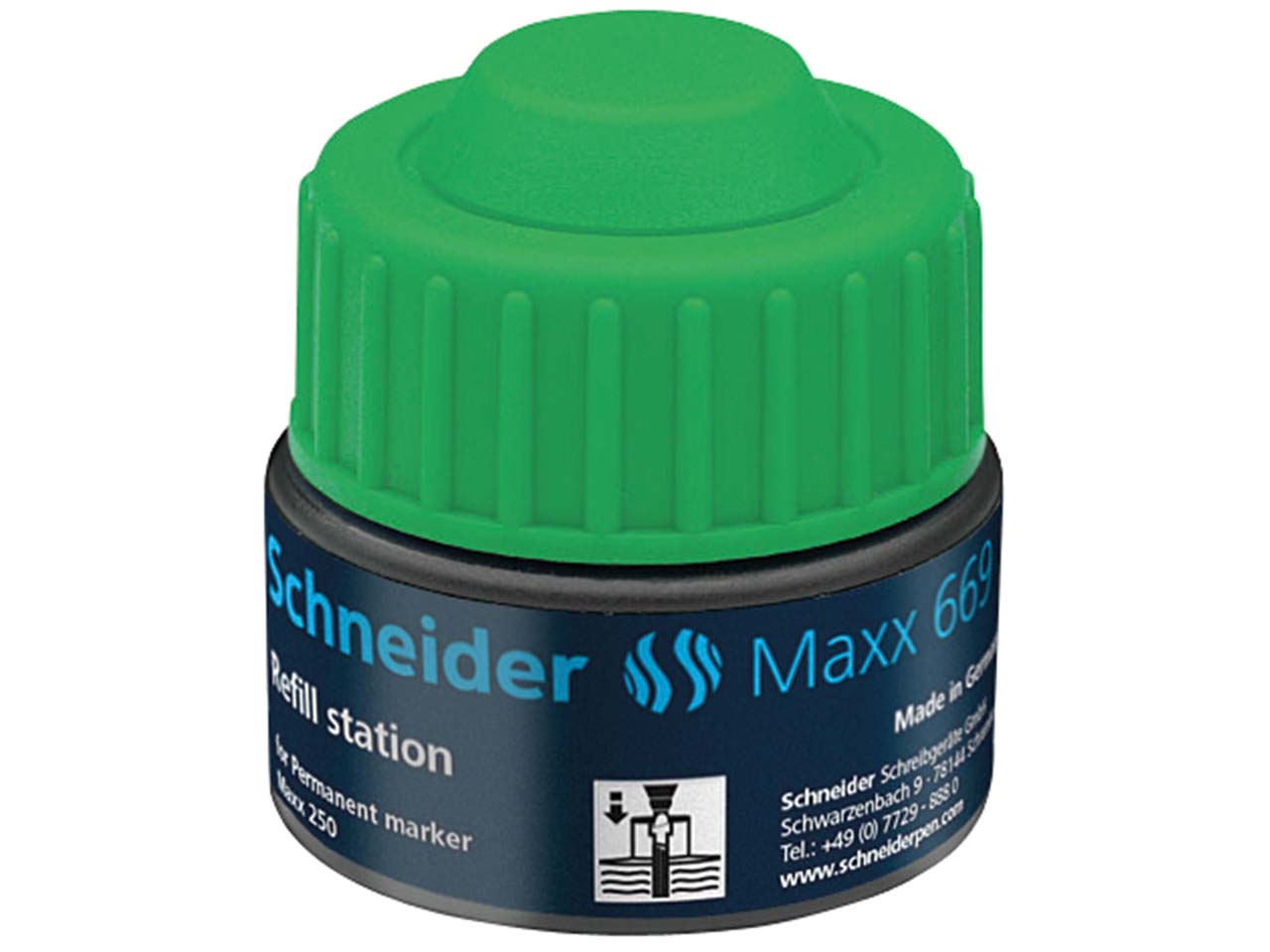 Schneider Nachfülltinte 669 für Permanent-Marker "Maxx 250" grün
