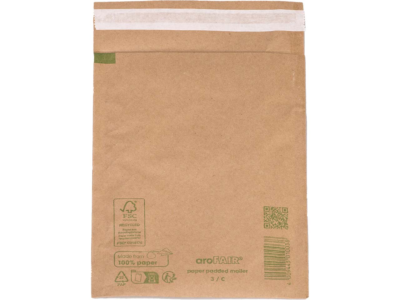 aroFAIR Papierpolster-Versandtasche 170 x 225 mm, für DIN A5, Gr. 3/C