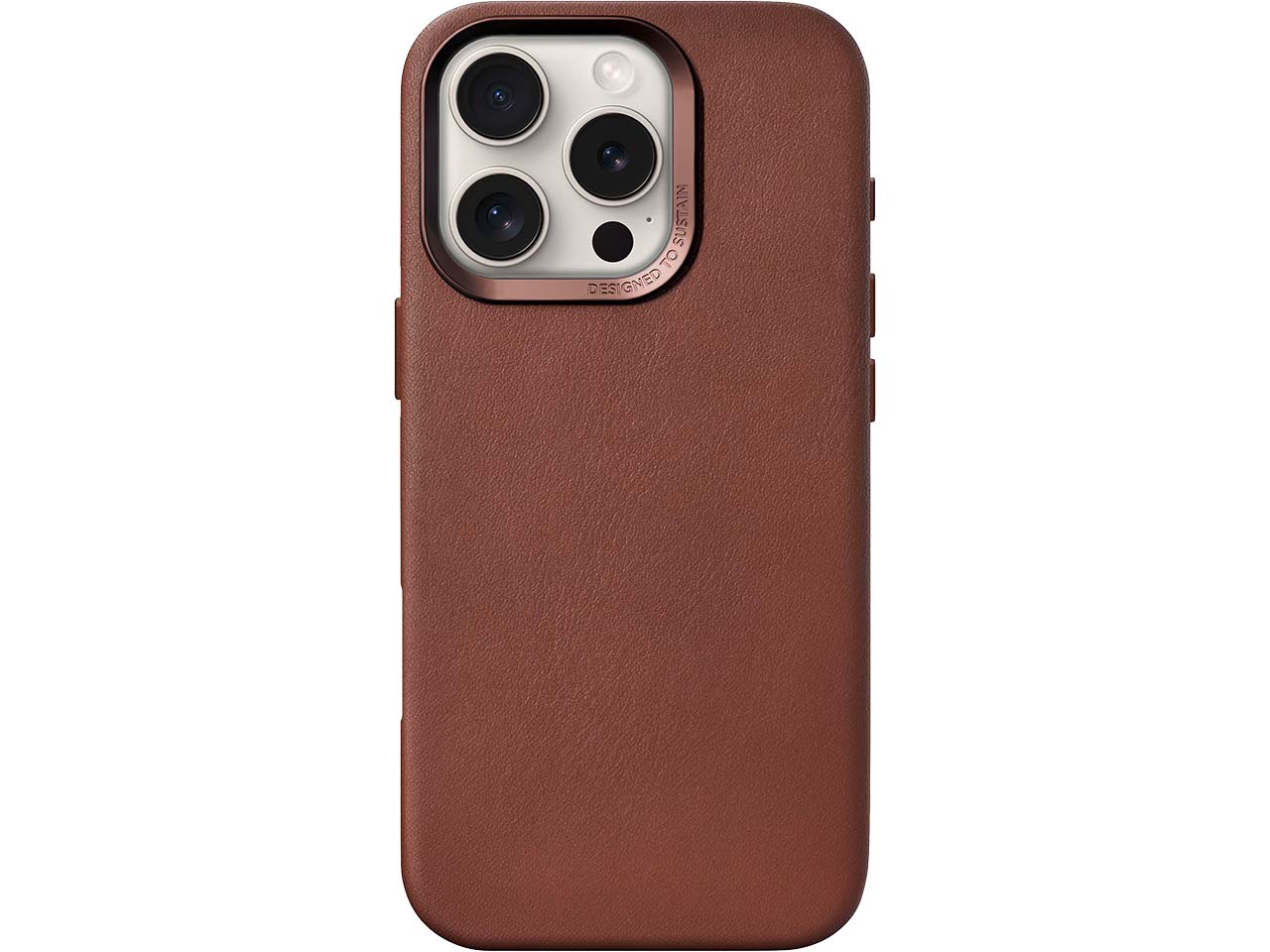 Woodcessories Smartphonehülle aus Bio-Leder "MagSafe Case" für iPhone 16 Pro, brown